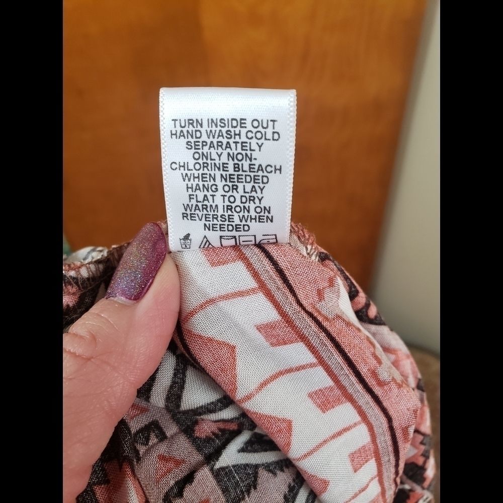 BeBop Rust/Brown Aztec Printed Shorts - Picture 6 of 6